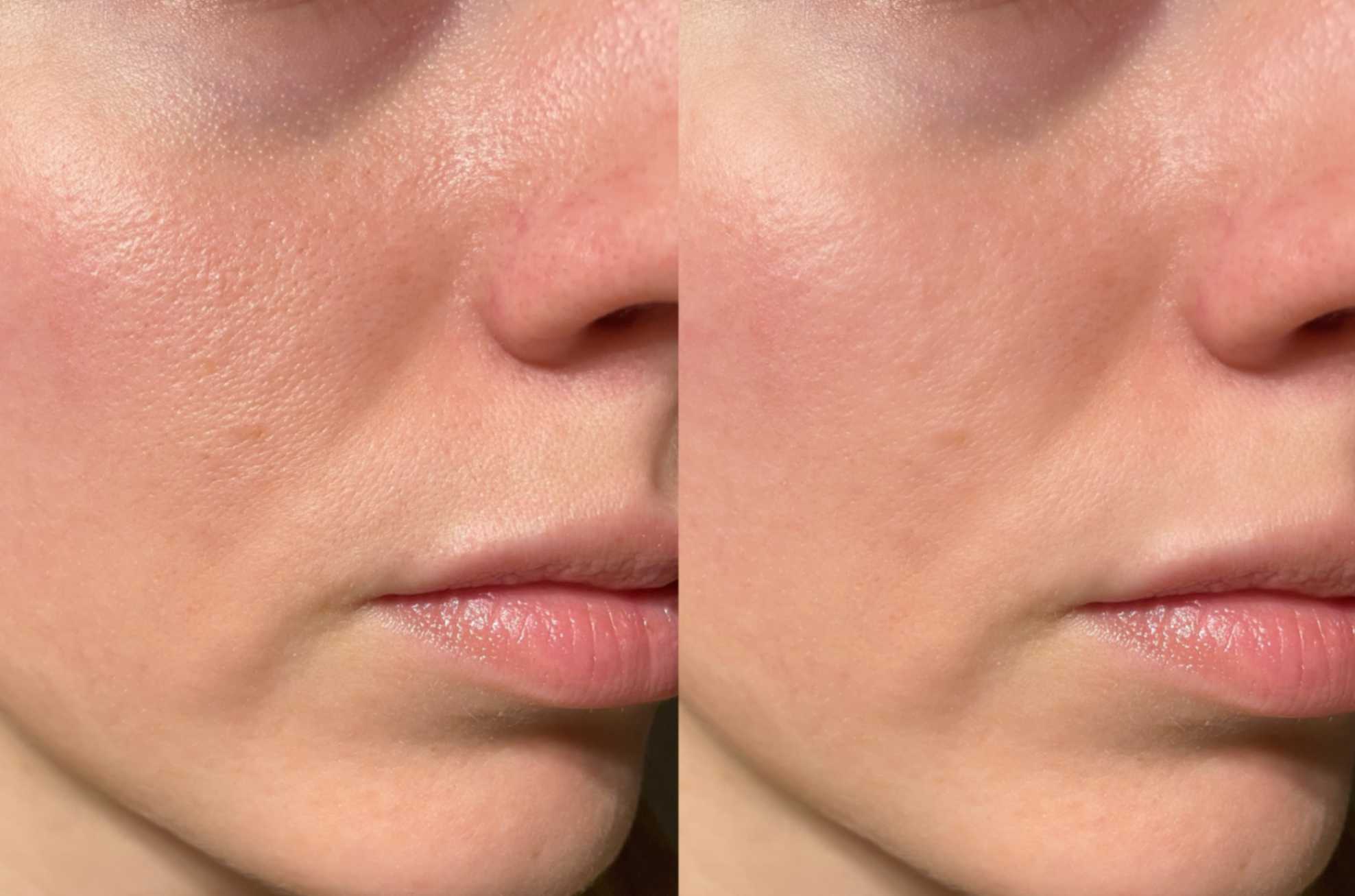 Microneedling before and after